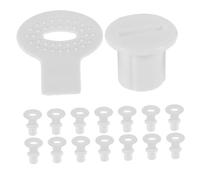 TOBBOMEY 18pcs Heavy-duty Toilet Seat Replacement Screws for Potty Training Ladder Polished Toilet Seat Fittings with Fastening Key Quick Installation High Resilience and Safety