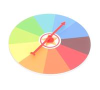 TOBBOMEY 19cm Children Lottery Wheel Prize for Classroom Games and Party Activities, Wall-mounted Kids Carnival Fortune Wheel Toy