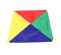 TOBBOMEY 1m Rainbow Parachute for Boy Girl Lightweight Cooperative Play Toy for Toddlers Outdoor Games Enhances Physical Coordination Fosters Imagination