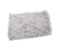 TOBBOMEY 1pc Warm Plush Pet Mat Comfortable Double Crate Cushion for Dogs Cats Soft Washable Sleeping Mat for Use Grey