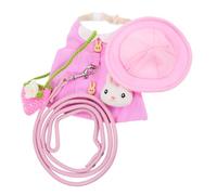 TOBBOMEY 1set and Leash for Pets Bunny Costume with Cute Soft Hat for Outdoor Adventures and Photoshoots for Guinea Pigs and Ferrets