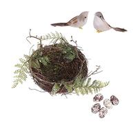 TOBBOMEY 1set Hand-woven Bird Nest for Style Photography Rustic Wedding Decoration Safe Artificial Bird House for Chic Nature-inspired Ornament