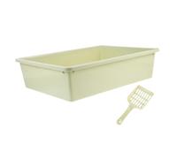 TOBBOMEY 1set Litter Box for Cats Portable Toilet with Scoop for Small Animals Durable Material for Home Office and Outdoor Use Easy to Clean