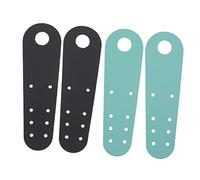 TOBBOMEY 2 Pairs Roller Skate Leather Covers Skating Shoe Guards Easy Install for Inline and Quad Skates Black and Light Green