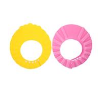 TOBBOMEY 2 Pcs Adjustable Bath Visor Soft Shower Caps Hair Washing Shield for Boys and Preventing Water in Ears Comfortable Fit Bath Hat for Bathing