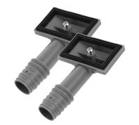 TOBBOMEY 2 Pcs Kitchen Sink Overflow Head with Silicone Gasket Flexible Drain Pipe Right Angle Elbow Fit Easy Installation for Home Kitchen Bathroom Decor
