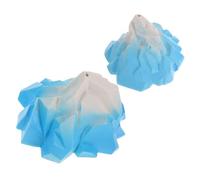 TOBBOMEY 2 Pcs Realistic Arctic Iceberg Miniature Resin Models for DIY Sand Table Projects Versatile Home Decorations and Christmas Cake Toppers Lifelike Craft for Creative Landscape