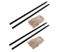 TOBBOMEY 2 Sets Junior High Electrostatic Experiment Supplies Rubber Friction Rods with Faux for Physics Science Learning Practical Stem Kit Random Color