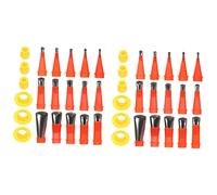 TOBBOMEY 2 Sets Reusable Stainless Steel Silicone Caulking Tool Kit with Nozzles and Bases Durable Caulk Finisher Applicator for Sink Joints Shower Sealing and Maintenance