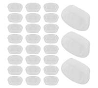 TOBBOMEY 20 Pairs Silicone Glasses Nose Pads Wide Soft Cushions for Eyeglass Bridge Adjustable Fit Anti-Allergy Replacement Nose Bridge Pads for Comfortable Spectacle Support
