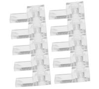 TOBBOMEY 20 Sets Transparent Mirror Clips Wall Mounting Kit with Screws and Anchors Frameless Mirror Holder for Cabinet Glass Installation Easy to Install Strong Invisible Mounting Clips