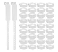 TOBBOMEY 200Pcs Disposable Waterproof Medical Id Wristbands for Adults - Writable Tear-Resistant Hospital Patient Admission Bands for Nursing and Identification