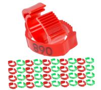 TOBBOMEY 200pcs Poultry Leg Bands Lightweight Chicken Leg Rings Plastic Rooster Identification Tags for Marking Birds and Keeping Breeds Apart