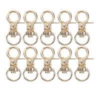 TOBBOMEY 20pcs Bird Cage Lock Buckles: Anti-Escape Metal Buckle - Parrot Cage Door Safety Locks - Essential Pet Birdcage Accessories Golden
