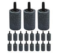 TOBBOMEY 20pcs Black Aquarium Air Stone Diffusers for Fish Tank Bubble Cylinder Aerator Underwater Oxygen Diffuser Stones for Pond and Hydroponics Air Pump Accessories