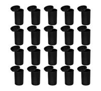 TOBBOMEY 20pcs Black Plastic Film Canisters Lids, Lightproof Camera Reel Storage Containers, Film Organizer Boxes Suitable for Photography and Bead Storage