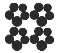 TOBBOMEY 20pcs Black Silicone Piggy Bank Stoppers, Round Small Silicone Plugs for Money Saving Boxes, Assorted Sizes Replacement Plugs for Coin Jars and Cash Containers Seal