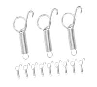 TOBBOMEY 20pcs Cage Door Spring Latch Hook Multi-functional Metal Finger Latch for Pet Cage Doors Easy Installation for Small Animals Like Dogs Cats and Guinea Pigs