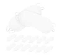 TOBBOMEY 20pcs Disposable White Eye Covers Lightweight Breathable Eye Protectors for Sleep Relaxation Practical Lightproof Masks Portable Soft Material Blindfolds