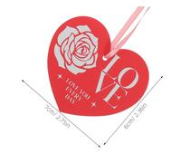 TOBBOMEY 20pcs Heart Shaped Tags with Pink Ribbon for Valentines Day Wedding Mothers Day Party Creative Mini Heart Paper Cards for DIY Greetings and Present Labels