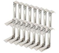 TOBBOMEY 20Pcs Heavy Duty Roof Tile Clips Iron Fixing Brackets Anti-Slip Snowproof Stainless Steel for Roof Tile Replacement and Secure Fixing