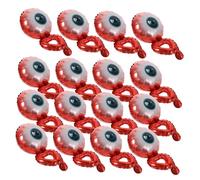 TOBBOMEY 20pcs Inflatable Foil Wrist Balloons Halloween Party Decorations Unique Eyeball Design for Festival Birthday Holiday Celebrations Versatile and Easy Atmosphere Creation