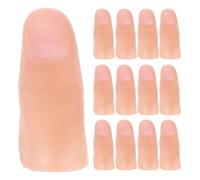 TOBBOMEY 20Pcs Large Soft Simulated Thumb Finger Sleeves Nails Trick Props for Magician Performance and Close-Up Illusions