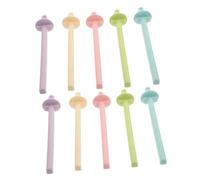 TOBBOMEY 20pcs Macaron Color Plastic Bird Perches for Cage Anti-chew Parrot Perch Sticks with Hook Comfortable Horizontal Stand for Parakeets Cockatiels and Small Birds