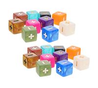 TOBBOMEY 20pcs Math Calculation Dice for Classroom Teaching Educational Role Playing Dice with Plus Minus Signs Fall-resistant Design for Learning and Board Games Random Color