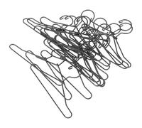 TOBBOMEY 20Pcs Mini Metal Doll Clothes Hangers 65Mm Small Black Doll Coat Rack for and Room Accessories
