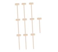 TOBBOMEY 20pcs Mini Wooden Mallets for Smooth Edges Cracking Hammers Educational for Hand-eye Coordination and Fine Motor Skills Development