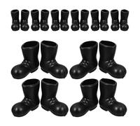 TOBBOMEY 20pcs Miniature Christmas Boots Cute Santa Claus Shoes, Mini Gnomes Shoes Model for Dollhouses Fairy Garden Holiday Decor Boys and Girls Party Supplies
