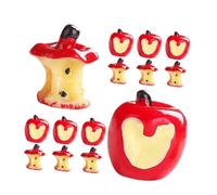 TOBBOMEY 20pcs Miniature Incomplete Apple Models with Cores Realistic Artificial Fruit Simulation for Dollhouse Decoration Photography Props Bright Colors and Reusable