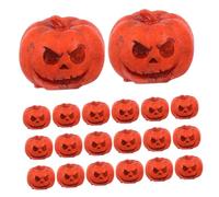 TOBBOMEY 20pcs Miniature Pumpkin Figurines Resin Halloween Pumpkin Props for Crafts Dollhouse Accessories Fall Harvest Decorations Seasonal DIY Projects