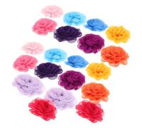 TOBBOMEY 20pcs Multi Color Pet Collar Flowers Chiffon Dog Bow Tie Charms Floral Grooming Accessories for Cats Puppies Small to Large Dogs Versatile Color Selection