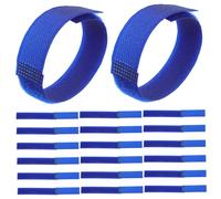 TOBBOMEY 20pcs Pet Bootie Fasteners Non Slip Dog Sock Straps Paw Protector Bands for Secure Fit Rainy Weather Blue for Dogs and Cats