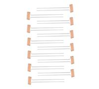 TOBBOMEY 20pcs Plant Labels with Sturdy Two-Foot Stakes Weatherproof Metal Plant Markers for Flowers Vegetables Herbs Nursery Stock Easy Soil Insertion for Gardening and Allotments