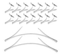 TOBBOMEY 20pcs Sliding Door Track Positioners for Wardrobe Doors Bottom Cabinet Floor Guide with Accurate Rail Support Hardware Rollers for Smooth