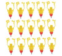 TOBBOMEY 20pcs Spring Cassette Drinking Water Fountain Feeders Feeder for Chick Birds Hen Chicken Water Dispenser Chicken Poultry Duck Drinker Yellow Random Color
