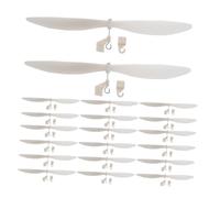TOBBOMEY 20pcs White Plastic Propellers for Rubber Band Powered Model Airplanes and Helicopters Plane Blades Replacement for Slow Fly Aircraft DIY Projects