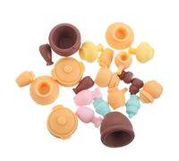 TOBBOMEY 22pcs Mini Resin Jars Tiny Dollhouse Kitchen Decor DIY Terrarium Accessories Chinese Style Miniature Kitchen Ornaments for Home and Office Decor