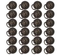 TOBBOMEY 24pcs 20mm Retro Zinc Alloy Lion Head Pull Handles Bronze Decorative Cabinet Knobs Drawer Pulls for Wardrobe Jewelry Box and Furniture