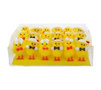 TOBBOMEY 24pcs Mini Easter Chick Plush Soft Realistic Farm Animal Figurines for DIY Craft Basket Decorations Party Favors Stuffed Ornaments for Seasonal Play and Filling