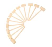 TOBBOMEY 24pcs Mini Wooden Hammer for Solid Wood Chocolate Cracking Mallet with Smooth Finish for DIY Crafts Party Games Dexterity Development and Creative Play Supplies