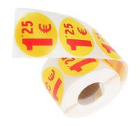 TOBBOMEY 25 Euro Self-Adhesive Price Label Stickers 500pcs Roll Pre-Priced Decals for Supermarket, Retail Stores, and Small Business Sale Pricing