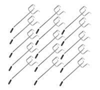 TOBBOMEY 25 Sets Heavy Duty Iron Pegboard Hook Kit for Supermarket Shelving Commodity Hooks with Thick Rods and Protective Caps Easy Installation for Retail Display and Garage Organization