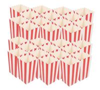 TOBBOMEY 25pcs Paper Popcorn Boxes Snack Containers for Party Appetizers Serving Cup Lightweight Cardboard Boxes for Popcorn Chicken Nuggets Fries Candy
