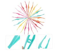 TOBBOMEY 25Pcs Plastic Tweezers for Fine Motor Skill Development Early Education Sorting Counting Insect Collecting Beads Handling Tools in Mixed Colors