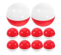 TOBBOMEY 25pcs Red and White 75mm Plastic Lucky Capsule Balls for Vending Machine Containers, Empty round Lottery Balls Suitable for Party Favors and Candy Dispensers