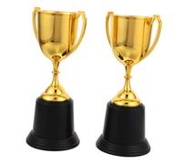 TOBBOMEY 2pcs Art Plastic Trophy Little Trophies Academic Excellence Medal Prize Cup for Winner Prop Academic Excellence Award Studentes Award re-usable